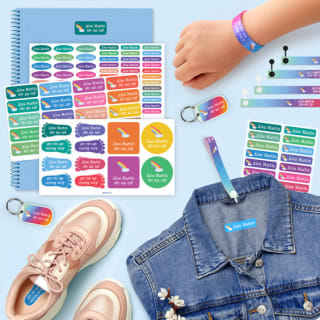 142 etiquetas personalizadas para ropa, material, mochilas y zapatos + envio gratis por 17,95€