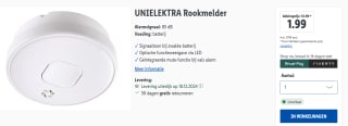 UNIELEKTRA Rookmelder voor €1,99 per stuk bij Lidl