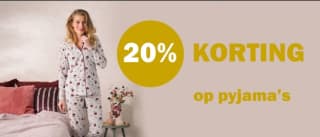20% korting op alle pyjama's van Pastunette, Robson & Rebelle bij Vetex