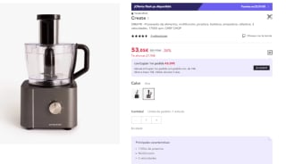 Procesador De Alimentos , 450x250x210 Mm , Negro , Create - Chef Chop por 53.05€ (Cuenta Nueva 43.05€)