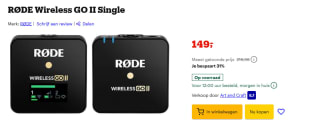 RØDE Wireless GO II Single voor €149 bij Bol