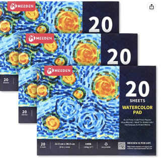 Pack x3 Bloc de papel de acuarela de 9" x 12" por 11.98€