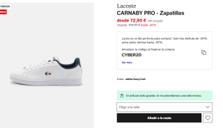 Lacoste Zapatillas Carnaby Pro por 58,36€