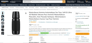 Sextoy Masturbateur homme Automatique à 75,99€