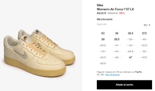 Zapatillas Casual para Mujer Nike Air Force 1 '07 LX por 53.55€