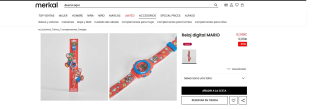 Reloj digital infantil Mario Bros por 6,99€