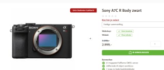 Sony A7C R systeemcamera Body Zwart voor €2.999 bij Fotoverweij.