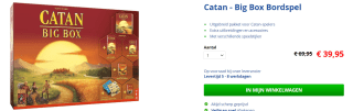 Catan Big Box (2019) voor €39,95 bij Personeelsvoordeelwinkel