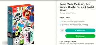 Super Mario Party - Pastel Purple & Green Joycon Bundle voor €99,99 bij Nedgame