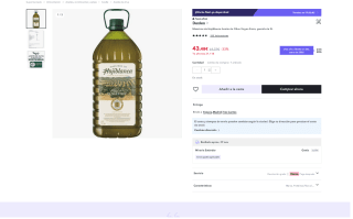 BLACK FRIDAY 5 Litros Aceite de Oliva Virgen Extra Maestros de Hojiblanca por 32,61€