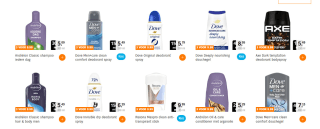 Alle Dove, Axe en Rexona 3 stuks voor €9,99 bij de AH