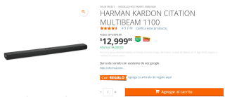 Barra de Sonido Harman Kardon + Subwoofer S por $12,999 en Home Depot