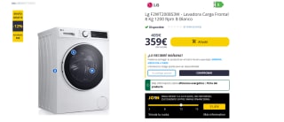 Lavadora Carga Frontal 8 Kg 1200 Rpm B Blanco marca Lg F2WT2008S3W por 349€