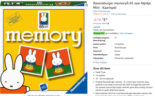Ravenburger 65 jaar Nijntje mini Memory voor €3,99 bij Amazon