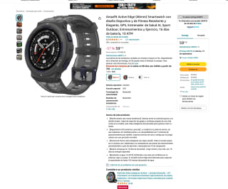 Amazfit Active Edge 46mm GPS Entrenador de Salud AI Sport Outdoor 16 días de batería 10ATM por solo 59,51€