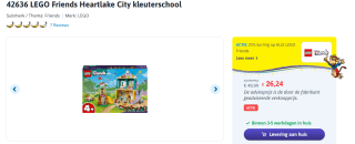LEGO Friends Heartlake City kleuterschool voor €26,24 bij Toychamp