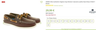 Sperry dames bootschoenen voor €29,99 bij Outlet46