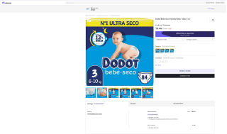 Pañales Bebé DODOT ACTIVITY por 37,60€