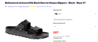 Birkenstock Arizona EVA regular Black voor €22,99 bij Bol.com