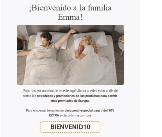 10% de descuento para tu primera compra en Colchones Emma