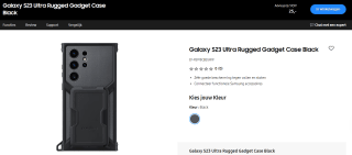 Samsung Rugged Gadget TPU Back Cover Zwart Samsung Galaxy S23 Ultra voor €25
