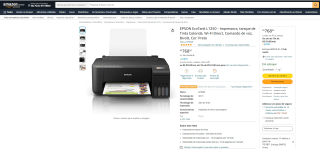 Impressora da EPSON EcoTank L1250 - R$ 768
