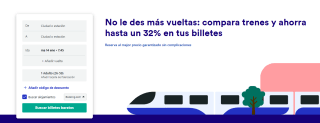 30% descuento billetes tren Iryo, Avlo, Renfe, Ouigo en Trainline