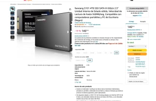 fanxiang S101 4TB SSD SATA III 6Gb/s 2.5" Unidad Interna de Estado sólido por 146,95€