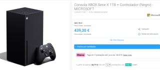 Consola XBOX Serie X 1TB + Controlador por 439,60€