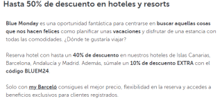 Hasta 50% dto en hoteles y resort Barceló