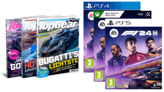 Abonnement voor een halfjaar Topgear + F1 2024 game (PS5 / PS4 / Xbox) + voor €74,95 via Topgear