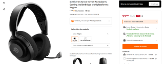 Steelseries Arctis Nova 5 Auriculares Gaming Inalámbricos por 94,99€