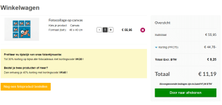 80% korting op fotocollages op canvas