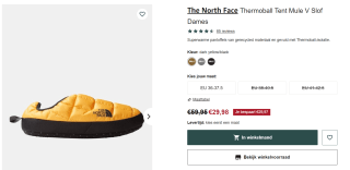 The North Face - NSE Tent Mule IV - Pantoffels voor €29,95 bij Bever