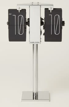 Karlsson Flip Clock No Case Mini tafelklok zilver/zwart voor €66,46 bij de Bijenkorf
