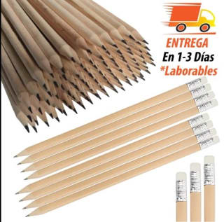 Pack de Lápices de Madera Redondos con Goma de Borrar100u HB por 9,55€