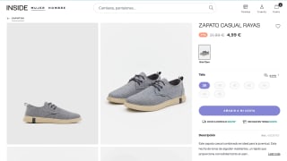 Zapatos Casual rayas Inside gris por 4,99€