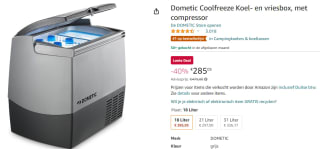 Koel- en vriesbox Dometic CDF 18 voor €285,05 bij Amazon Duitsland