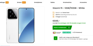 Xiaomi 15, 12GB ram, 512GB opslag Wit voor €849 bij Phonemarket