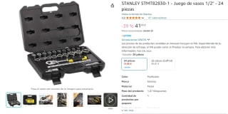 Herramientas STANLEY STMT82830-1 Juego de vasos 1/2" con 24 piezas por 41,95€