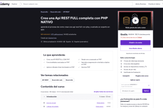Crea una Api REST FULL completa con PHP NATIVO Gratis con Udemy