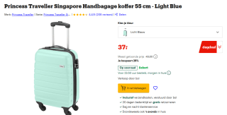 Princess Traveller Singapore Handbagage koffer 55 cm voor €37 bij Bol