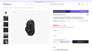 Ratón gaming Logitech G502 HERO por 35,64€