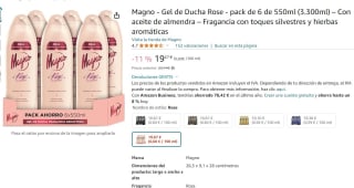 Recopilación Pack de 6 de 550ml gel de ducha Magno desde 17,34€