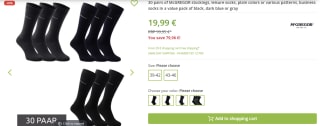 30 paar McGregor herensokken €19,99 bij Outlet46