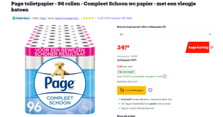 Page wc papier - Compleet Schoon - 96 rollen - Voordeelverpakking voor €34,99 bij Bol.com