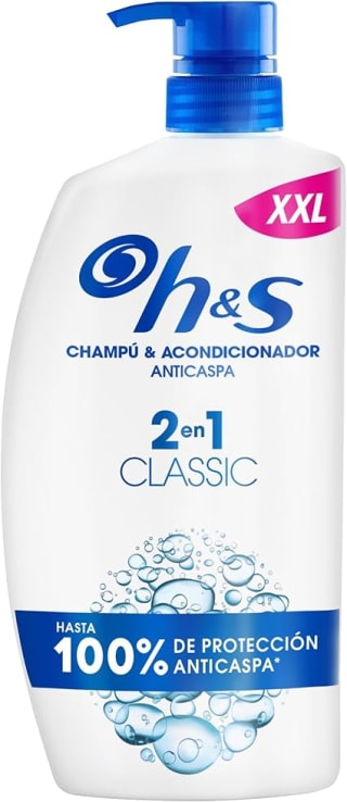 3 botesH&S Classic Champú y Acondicionador Anticaspa 2 en 1 total 3 litros por solo 8,56€