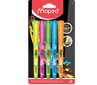 Pack 5 subrayadores MAPED por solo 2,08€