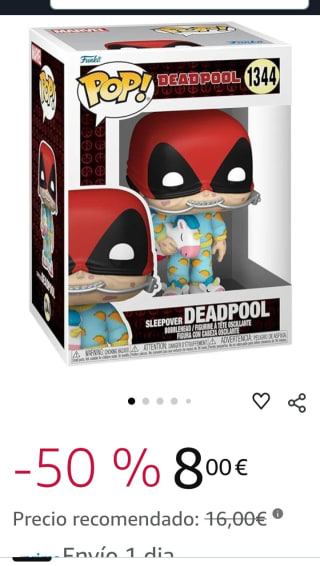 Funko Pop Marvel Sleepover Deadpool por 8€.