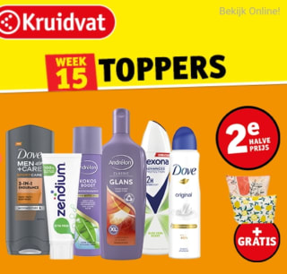 Gratis toilettasje bij aankoop van 2actie producten bij Kruidvat